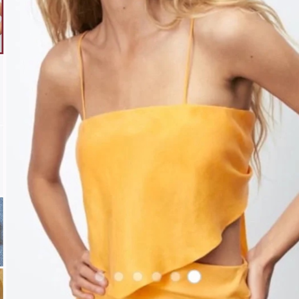 NWT Zara Scarf Tie Crop Top